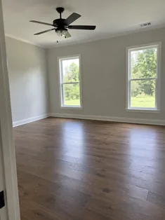 Illustrative empty room after a finish update